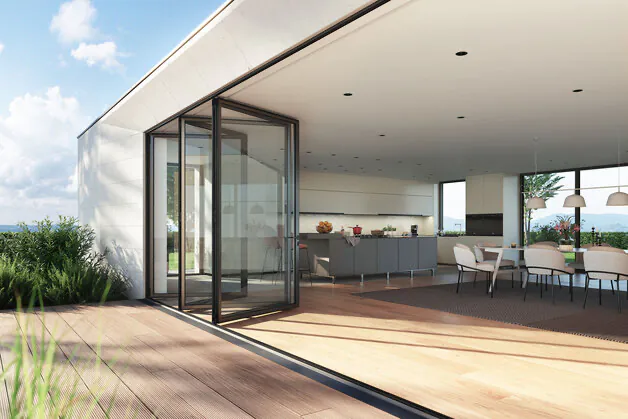 Premium Schiebeanlage für lichtdurchflutete Wohnräume und offene Architektur